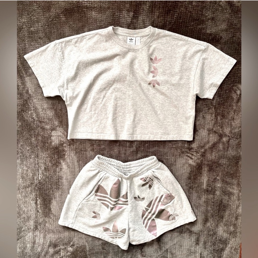 Trendy, nice thick cotton fabric shorts and T-shirt set
